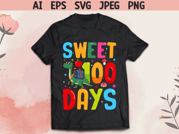 100 Days School T-Shirt Design Graphics Review