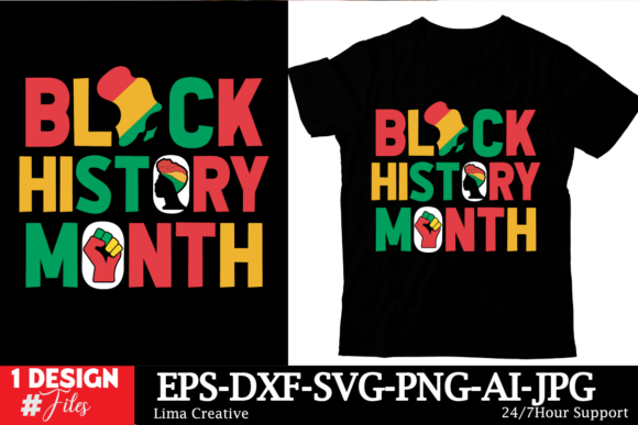 Black History Month T-shirt Design for Graphics
