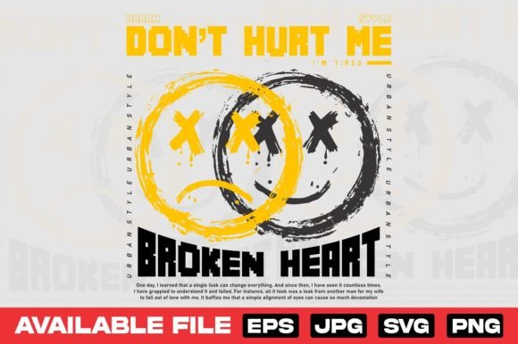 Broken Heart Smile Face T-Shirt Design: A Versatile Graphic
