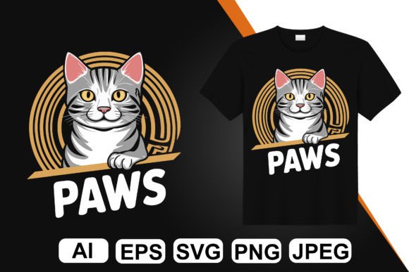 Cat T-shirt Design Generative with AI for Graphics