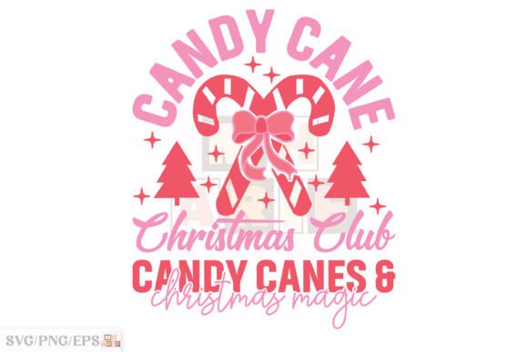 Christmas Candy Cane PNG Graphics for T-Shirt Designs