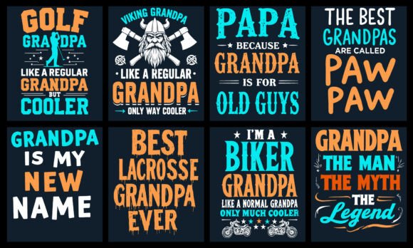 Grandpa T-Shirt Design Bundle: Graphics Review