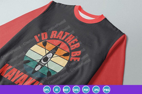 Kayaking Typography Tee Shirt Design