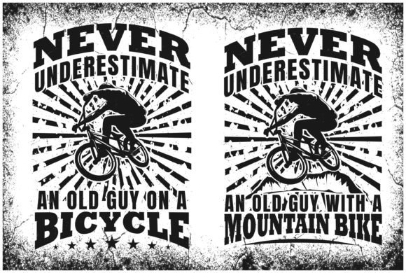 Old Man on Bycycle T-Shirt Design: A Graphics Gem